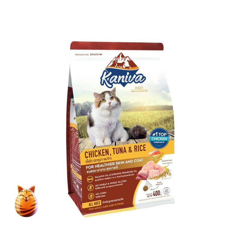 Kaniva Chicken, Tuna & Rice Cat Food for Adults & Kittens 400g