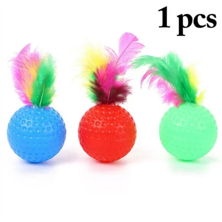 Round Golf Ball Feather Toy