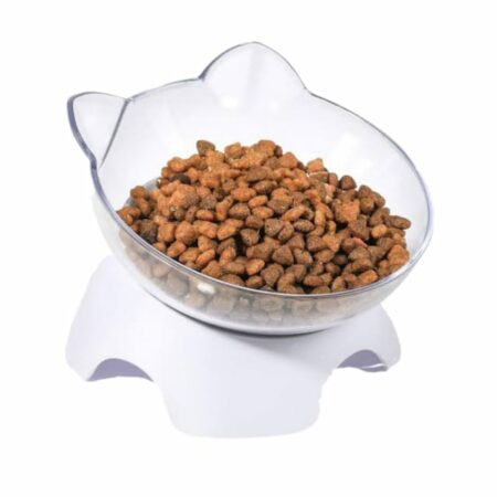 Transparent plastic cat Food bowl