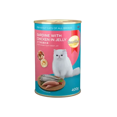 SmartHeart Adult Cat Canned Food Sardine with Chicken in Jelly
